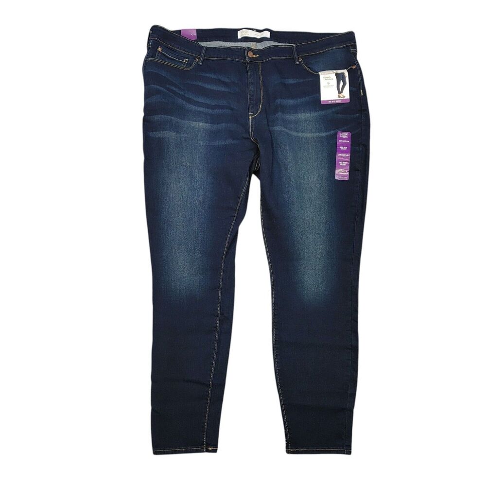 Levis Signature Gold Mid-Rise Skinny Stretch Jeans Dark Blue 24M W37 x L30 NWT